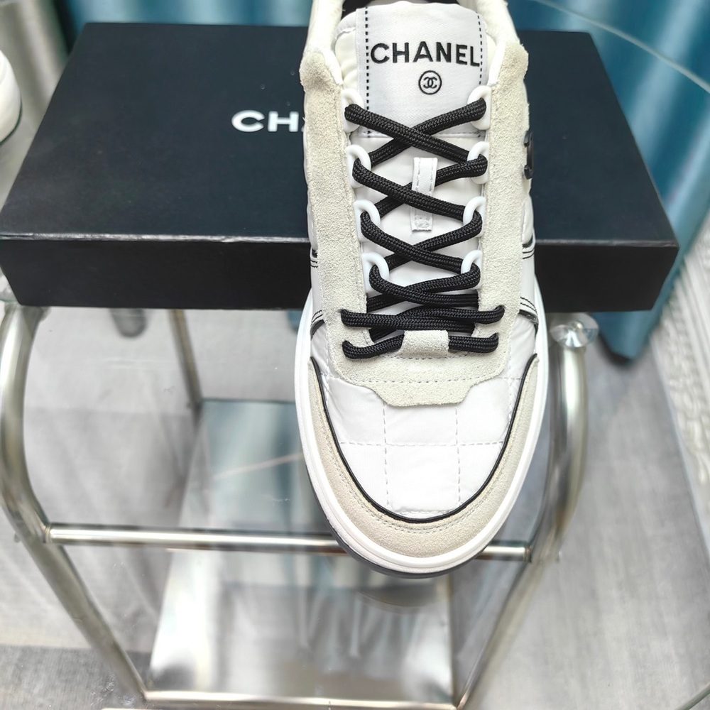 CHANEL Women’s Black and White Casual Sneakers - Picture 7 of 9